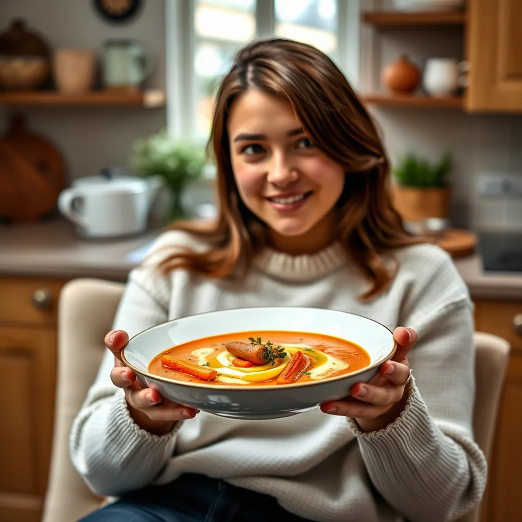 Roasted Carrot and Leek Soup – vegetarian recipe