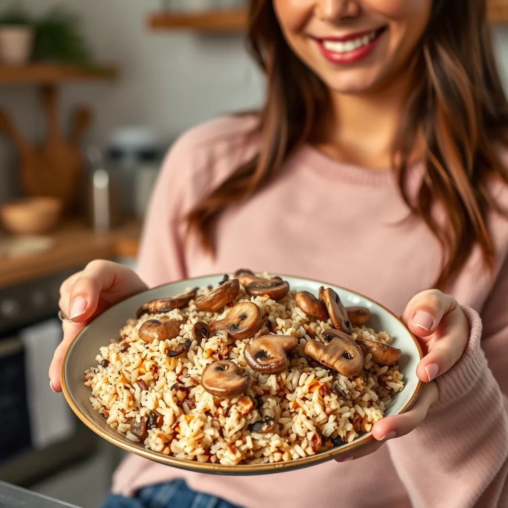 Creamy Vegan Wild Rice and Mushroom Skillet – vegetarian recipe