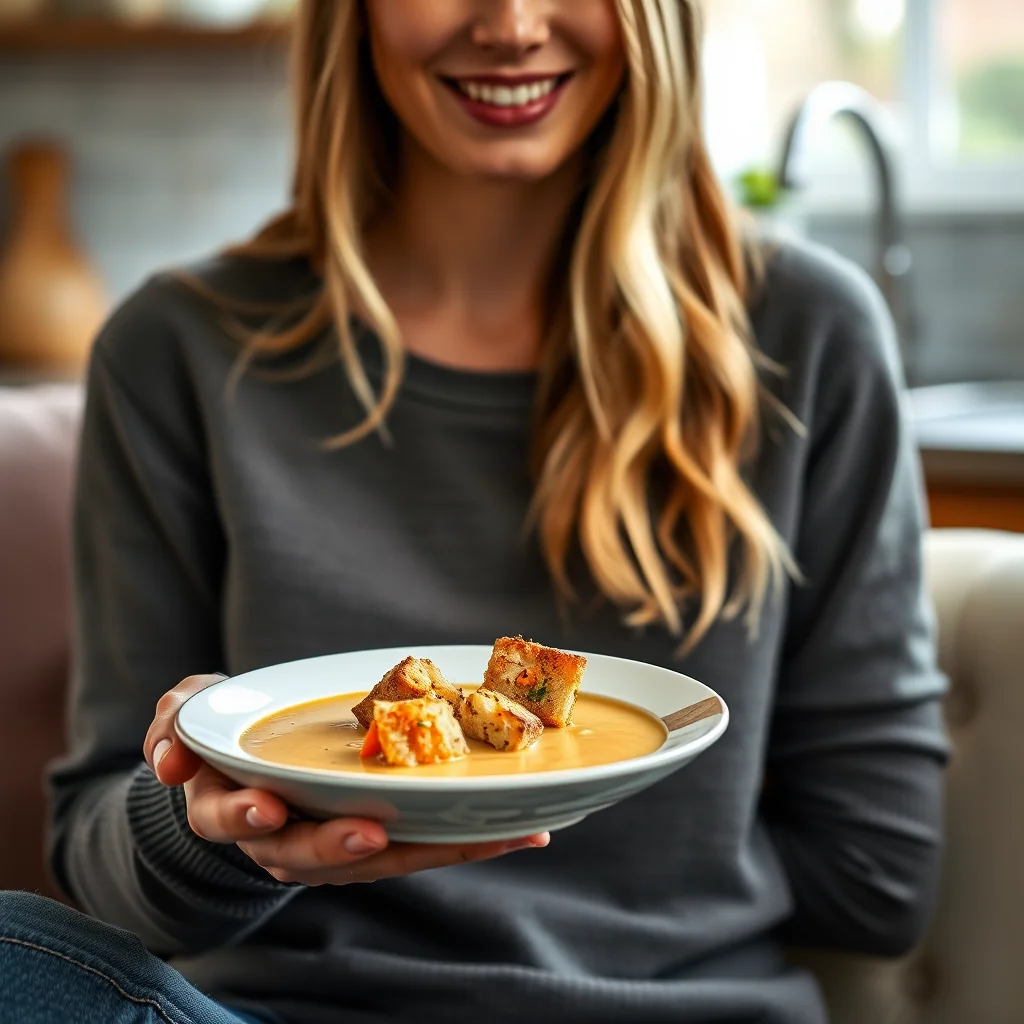 30-Minute Creamy Pumpkin Soup with Spiced Croutons – vegetarian recipe