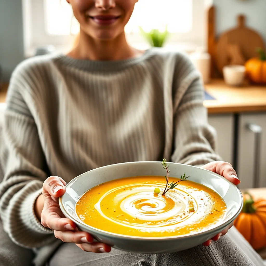 Creamy Vegan Pumpkin and Leek Soup – vegetarian recipe