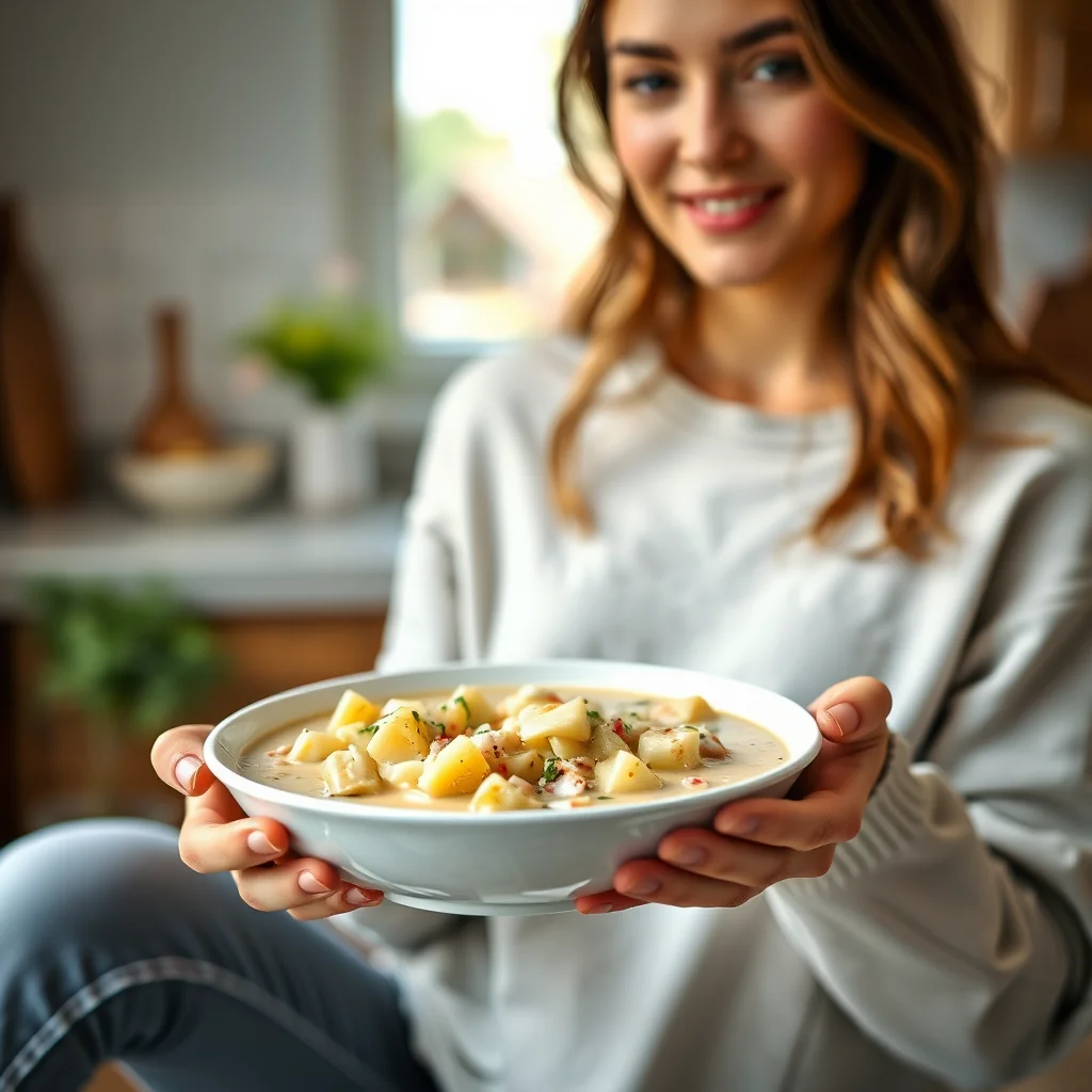 Creamy Swiss Potato and White Bean Soup – vegetarian recipe