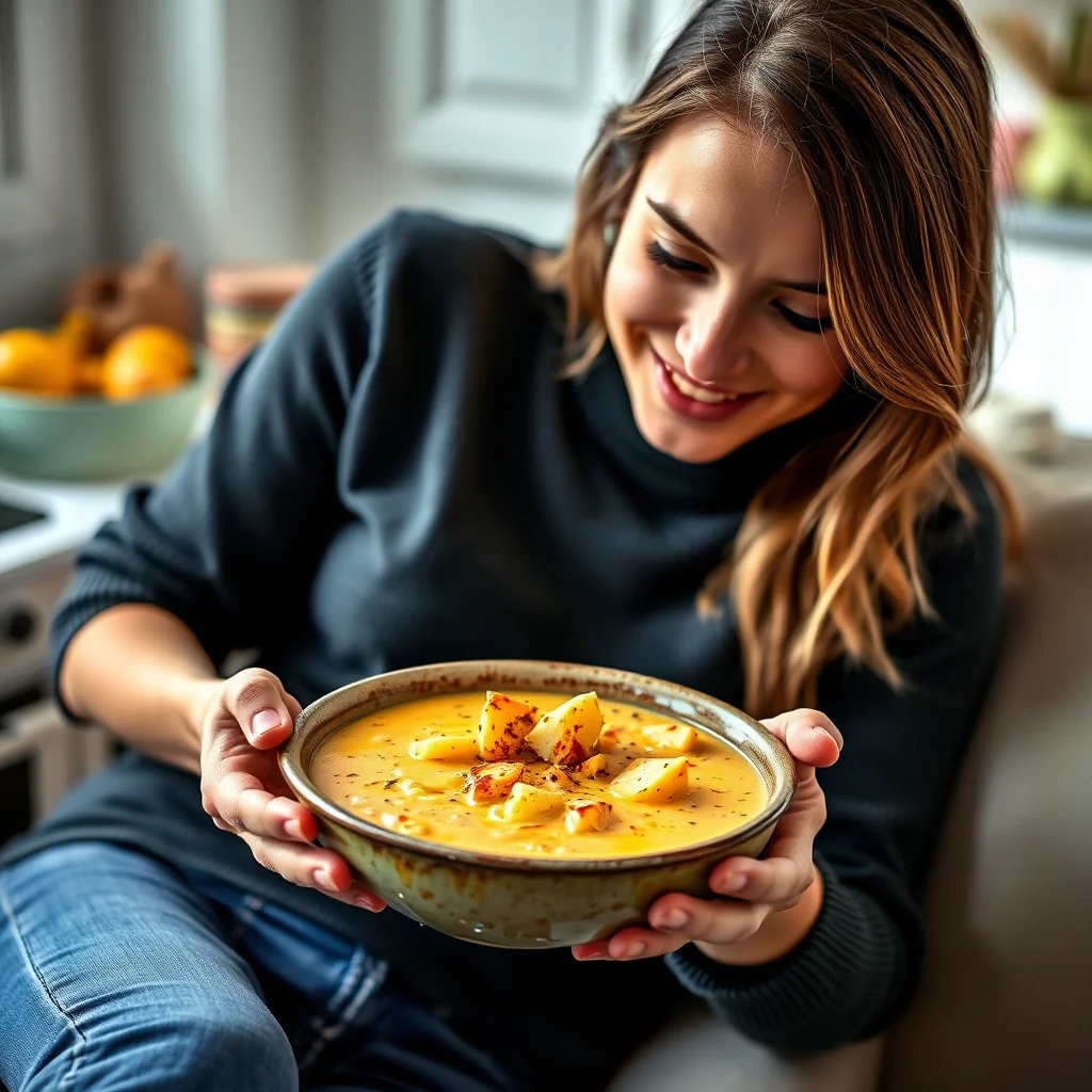 A Hug in a Bowl: The Ultimate Smoked Cheddar Potato Soup – vegetarian recipe