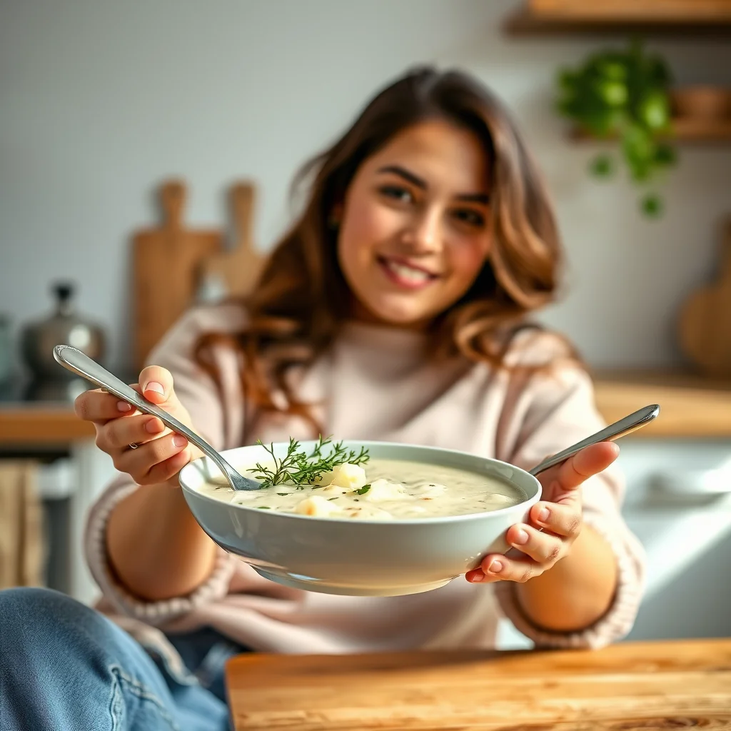 Creamy Dairy-Free Potato Soup – vegetarian recipe