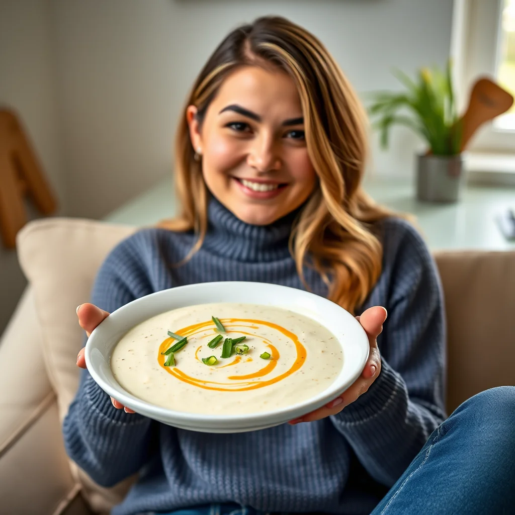 Creamy Cauliflower Cheese Soup – vegetarian recipe