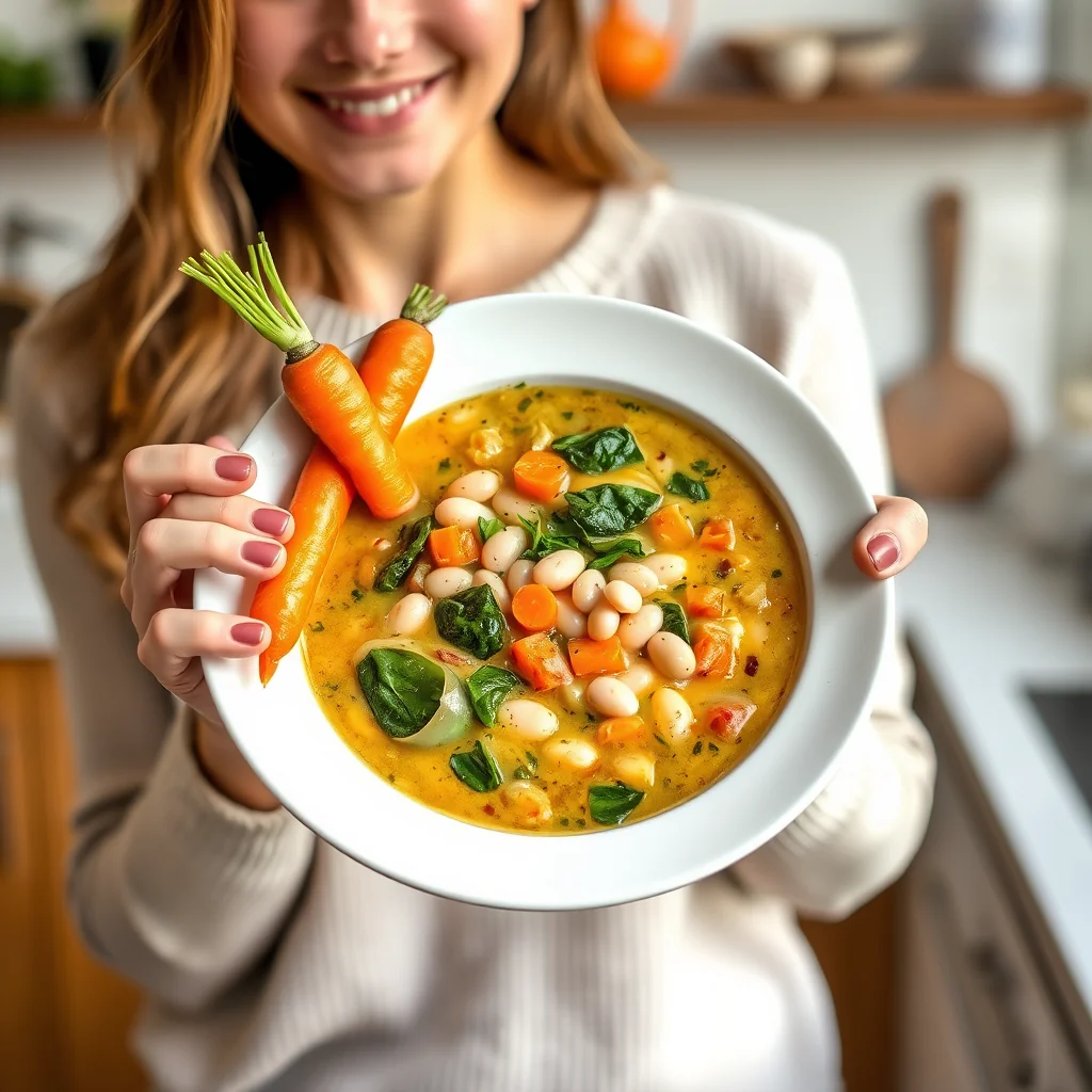 20-Minute Tuscan White Bean and Spinach Soup – vegetarian recipe