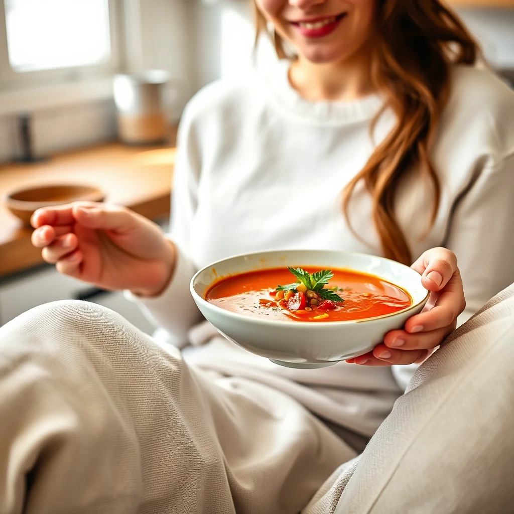 A Bowl of Sunshine: Spiced Red Pepper & Tomato Soup – vegetarian recipe