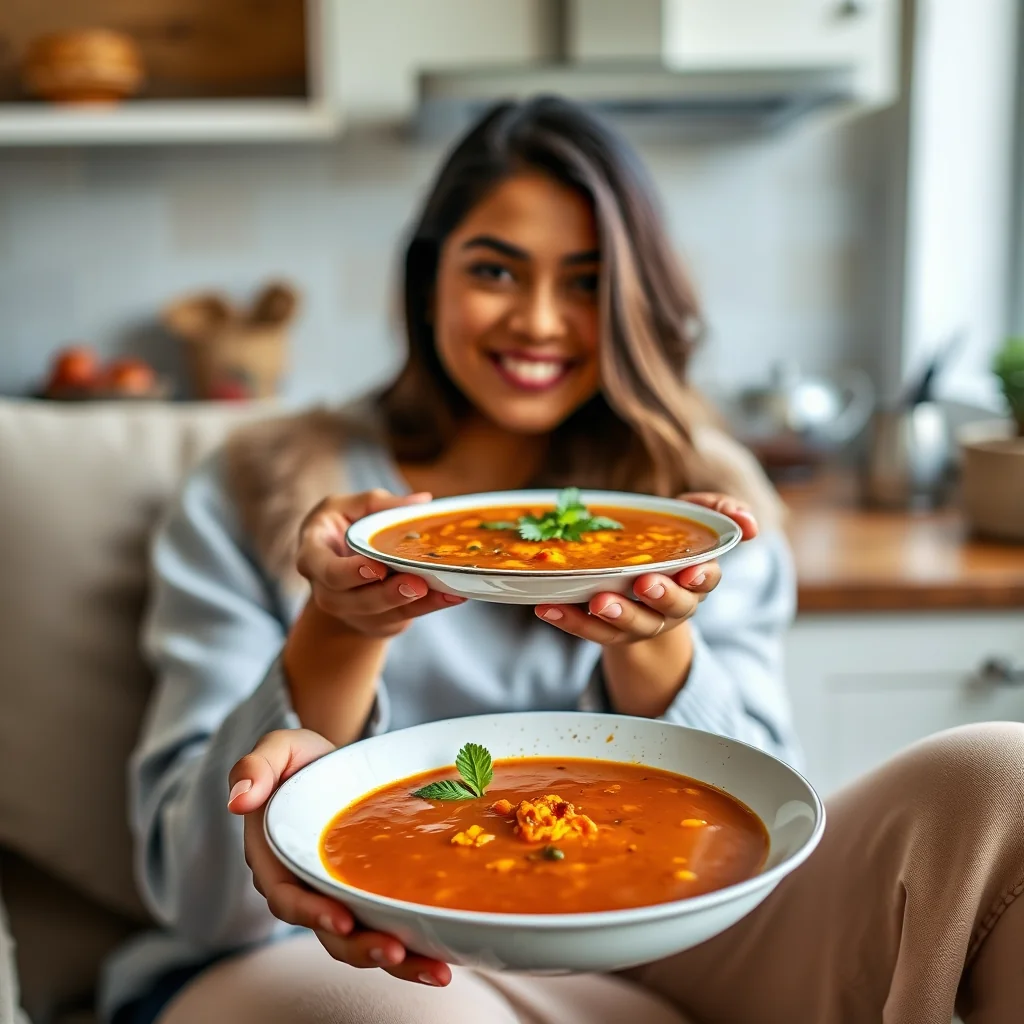 Thick & Velvety Tomato Rasam Soup – vegetarian recipe