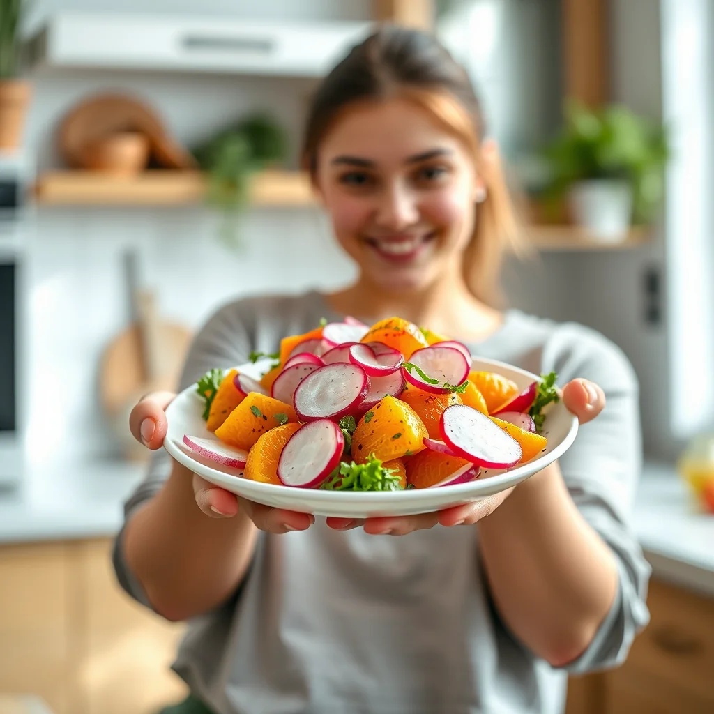 Spicy Orange and Radish Salad – vegetarian recipe