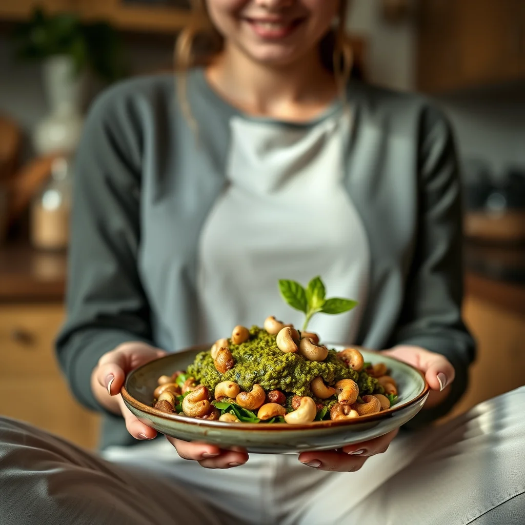 Vegan Roasted Cashew and Thai Basil Pesto – vegetarian recipe