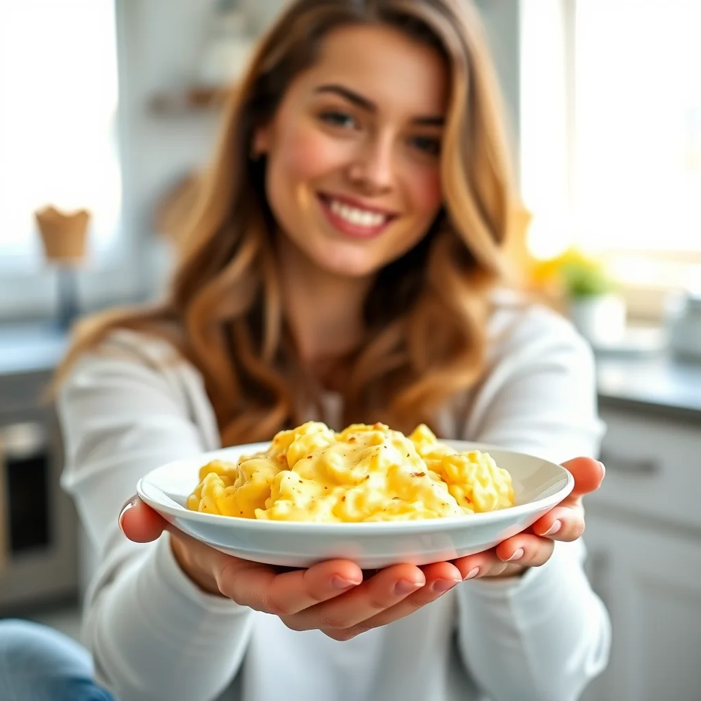 Rich, Creamy, and Custardy Scrambled Eggs – vegetarian recipe
