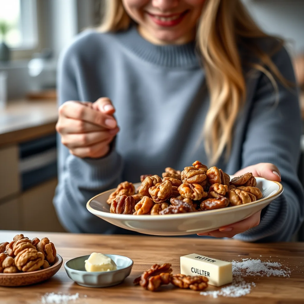 Five-Spice Candied Walnuts – vegetarian recipe