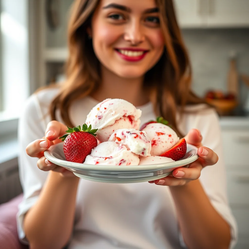 Easy No-Churn Strawberry Coconut Ice Cream (Vegan) – vegetarian recipe