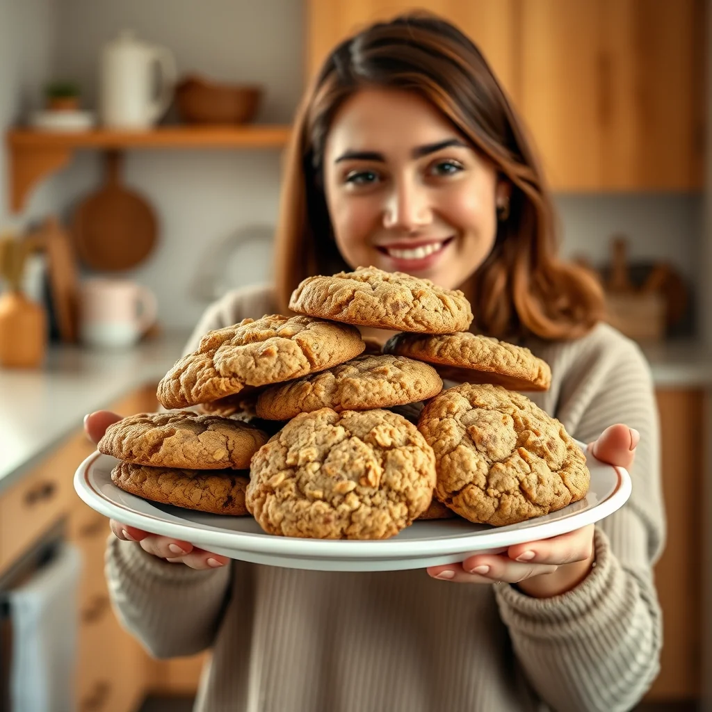 Giant Bakery-Style Oatmeal Cookies – vegetarian recipe