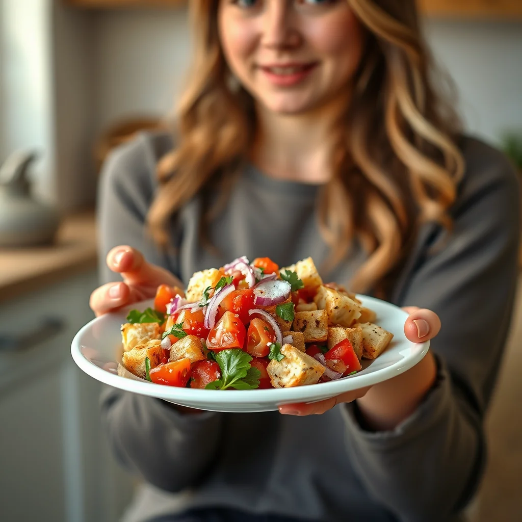 Classic Italian Panzanella Salad – vegetarian recipe