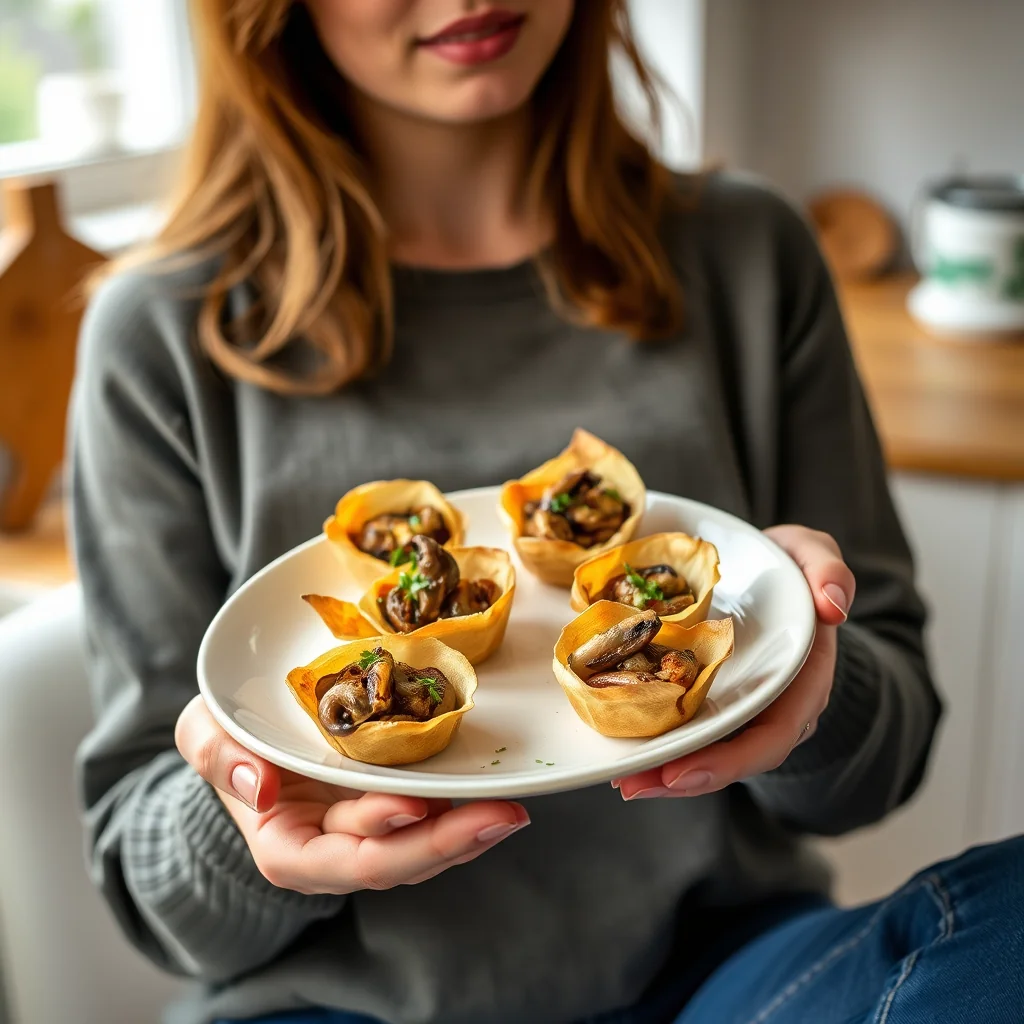 Wild Mushroom Ragout Bites in Puff Pastry – vegetarian recipe