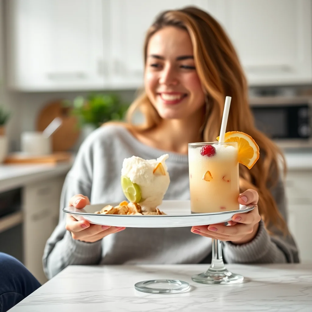 Vegetarian Almond Fruit Cocktail Float – vegetarian recipe