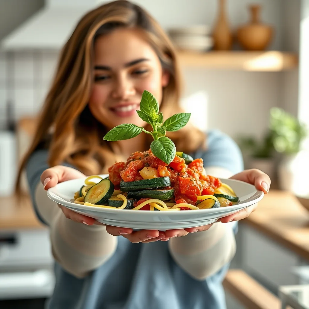 Zucchini and Fresh Basil Pomodoro – vegetarian recipe